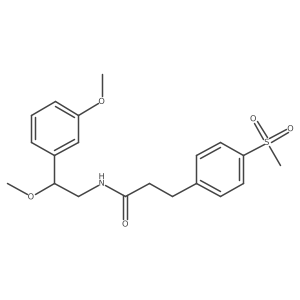 N-(2-methoxy-2-(3-methoxyphenyl)ethyl)-3-(4-(methylsulfonyl)phenyl)propanamide结构式