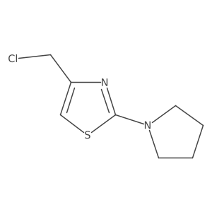 Thiazole, 4-(chloromethyl)-2-(1-pyrrolidinyl)-结构式