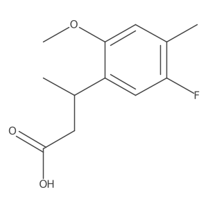 3-(5-Fluoro-2-methoxy-4-methylphenyl)butanoic acid结构式