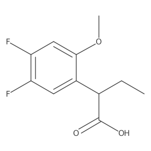 2-(4,5-Difluoro-2-methoxyphenyl)butanoic acid结构式