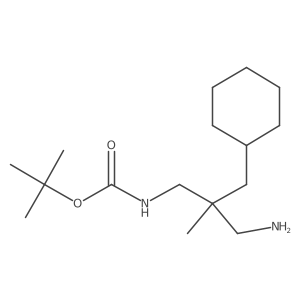 tert-butyl N-[3-amino-2-(cyclohexylmethyl)-2-methylpropyl]carbamate结构式