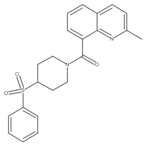 (2-Methylquinolin-8-yl)(4-(phenylsulfonyl)piperidin-1-yl)methanone Structure