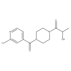 1-[4-(2-Chloropyridine-4-carbonyl)piperazin-1-yl]-2-hydroxypropan-1-one结构式