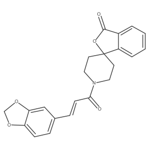 (E)-1'-(3-(benzo[d][1,3]dioxol-5-yl)acryloyl)-3H-spiro[isobenzofuran-1,4'-piperidin]-3-one结构式