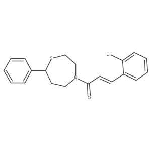 (E)-3-(2-chlorophenyl)-1-(7-phenyl-1,4-thiazepan-4-yl)prop-2-en-1-one Structure