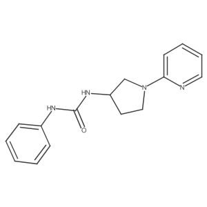 1-Phenyl-3-(1-(pyridin-2-yl)pyrrolidin-3-yl)urea结构式