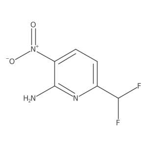 6-(Difluoromethyl)-3-nitropyridin-2-amine结构式