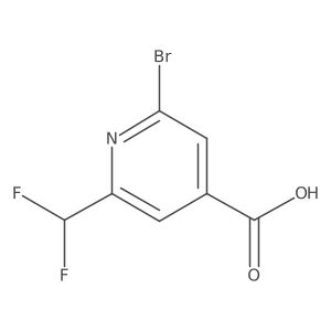 2-Bromo-6-(difluoromethyl)isonicotinic acid Structure