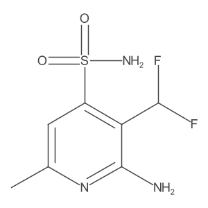 2-Amino-3-(difluoromethyl)-6-methylpyridine-4-sulfonamide Structure