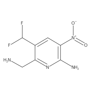 6-(Aminomethyl)-5-(difluoromethyl)-3-nitropyridin-2-amine结构式