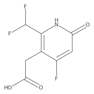 2-(Difluoromethyl)-4-fluoro-6-hydroxypyridine-3-acetic acid Structure