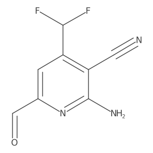 2-Amino-4-(difluoromethyl)-6-formylnicotinonitrile结构式