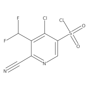 4-Chloro-6-cyano-5-(difluoromethyl)pyridine-3-sulfonyl chloride Structure