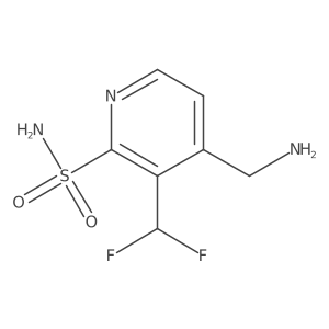 4-(Aminomethyl)-3-(difluoromethyl)pyridine-2-sulfonamide Structure