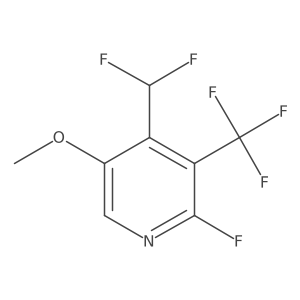 4-(Difluoromethyl)-2-fluoro-5-methoxy-3-(trifluoromethyl)pyridine Structure