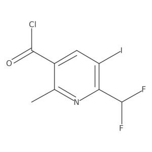 2-(Difluoromethyl)-3-iodo-6-methylpyridine-5-carbonyl chloride Structure