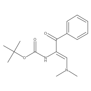 Tert-butyl (e)-(1-(dimethylamino)-3-oxo-3-phenylprop-1-en-2-yl)carbamate结构式