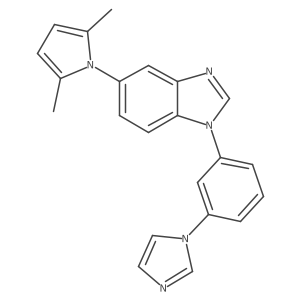 1-(3-(1-Imidazolyl)phenyl)-5-(2,5-dimethylpyrrol-1-yl)benzimidazole结构式
