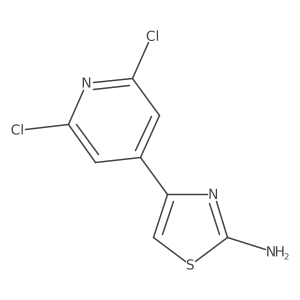 [4-(2,6-Dichloropyridin-4-yl)-thiazol-2-yl]-amine结构式