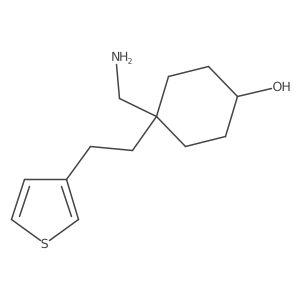 4-(Aminomethyl)-4-[2-(thiophen-3-yl)ethyl]cyclohexan-1-ol Structure