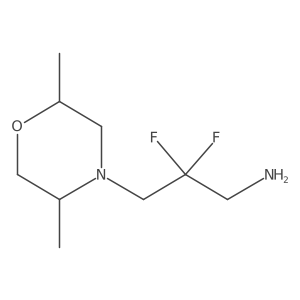 3-(2,5-Dimethylmorpholin-4-yl)-2,2-difluoropropan-1-amine Structure