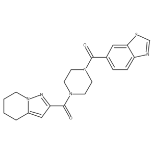 Benzo[d]thiazol-6-yl(4-(4,5,6,7-tetrahydropyrazolo[1,5-a]pyridine-2-carbonyl)piperazin-1-yl)methanone Structure