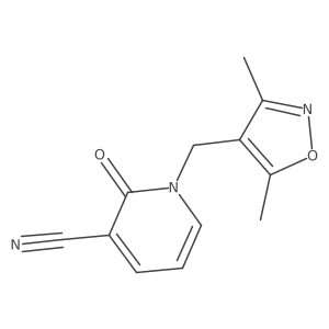 1-[(3,5-Dimethylisoxazol-4-yl)methyl]-2-oxo-1,2-dihydropyridine-3-carbonitrile结构式
