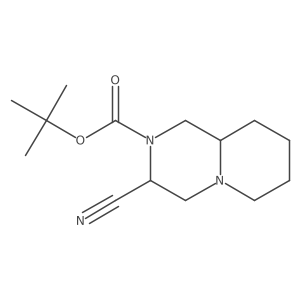 tert-butyl 3-cyano-1,3,4,6,7,8,9,9a-octahydropyrido[1,2-a]pyrazine-2-carboxylate结构式