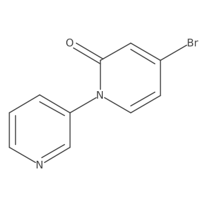 4-Bromo-1-(pyridin-3-yl)pyridin-2(1H)-one结构式