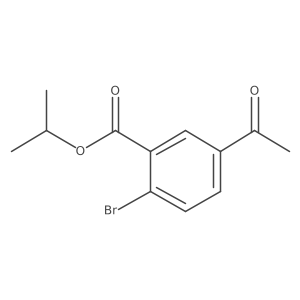 Isopropyl 5-acetyl-2-bromobenzoate结构式