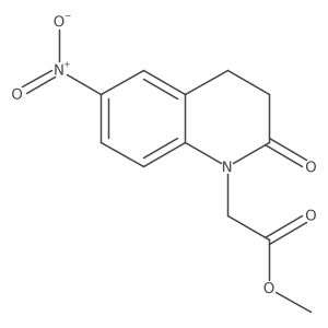 Methyl 2-(6-nitro-2-oxo-3,4-dihydroquinolin-1-yl)acetate结构式