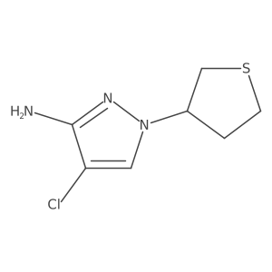 4-chloro-1-(thiolan-3-yl)-1H-pyrazol-3-amine结构式