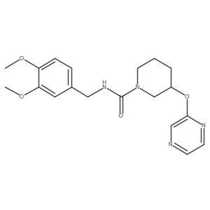 N-(3,4-dimethoxybenzyl)-3-(pyrazin-2-yloxy)piperidine-1-carboxamide结构式