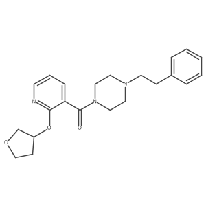 (4-Phenethylpiperazin-1-yl)(2-((tetrahydrofuran-3-yl)oxy)pyridin-3-yl)methanone Structure