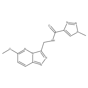 N-((6-methoxy-[1,2,4]triazolo[4,3-b]pyridazin-3-yl)methyl)-1-methyl-1H-1,2,3-triazole-4-carboxamide结构式