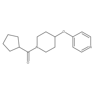 Cyclopentyl(4-(pyridin-4-yloxy)piperidin-1-yl)methanone结构式