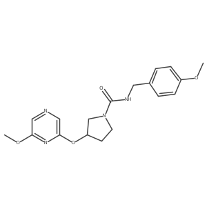 N-(4-methoxybenzyl)-3-((6-methoxypyrazin-2-yl)oxy)pyrrolidine-1-carboxamide Structure