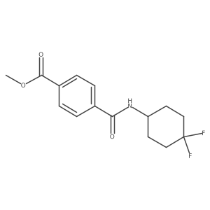 Methyl 4-[(4,4-difluorocyclohexyl)carbamoyl]benzoate结构式