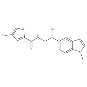 4-bromo-N-(2-hydroxy-2-(1-methyl-1H-indol-5-yl)ethyl)thiophene-2-carboxamide Structure
