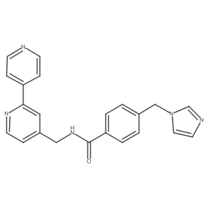 4-((1H-imidazol-1-yl)methyl)-N-([2,4'-bipyridin]-4-ylmethyl)benzamide Structure