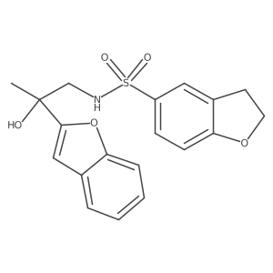 N-(2-(benzofuran-2-yl)-2-hydroxypropyl)-2,3-dihydrobenzofuran-5-sulfonamide结构式