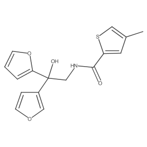 N-[2-(furan-2-yl)-2-(furan-3-yl)-2-hydroxyethyl]-4-methylthiophene-2-carboxamide结构式