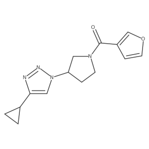 (3-(4-cyclopropyl-1H-1,2,3-triazol-1-yl)pyrrolidin-1-yl)(furan-3-yl)methanone Structure