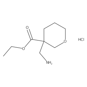Ethyl 3-(aminomethyl)oxane-3-carboxylate hydrochloride Structure