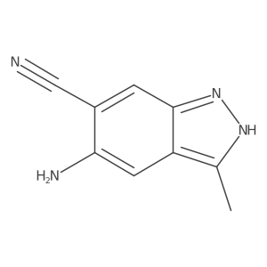 1H-Indazole-6-carbonitrile, 5-amino-3-methyl-结构式