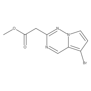 Methyl 2-(5-bromopyrrolo[2,1-f][1,2,4]triazin-2-yl)acetate Structure
