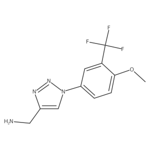 {1-[4-methoxy-3-(trifluoromethyl)phenyl]-1H-1,2,3-triazol-4-yl}methanamine结构式