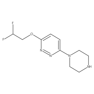 3-(2,2-Difluoroethoxy)-6-(piperazin-1-yl)pyridazine结构式