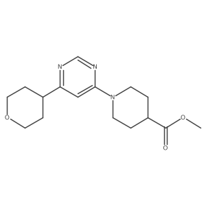 Methyl 1-[6-(oxan-4-yl)pyrimidin-4-yl]piperidine-4-carboxylate Structure
