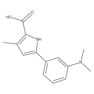 5-(3-(Dimethylamino)phenyl)-3-methyl-1H-pyrrole-2-carboxylic acid Structure